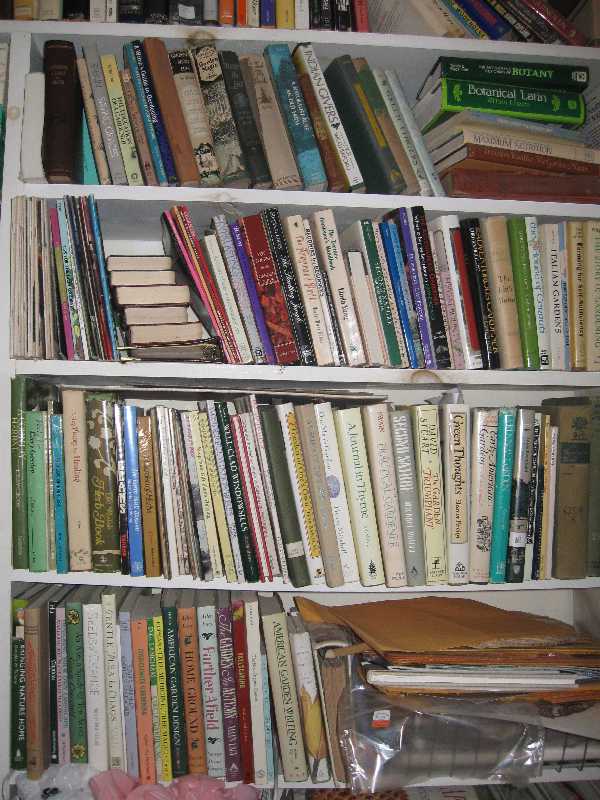 garden-bookshelves A very few of my garden books