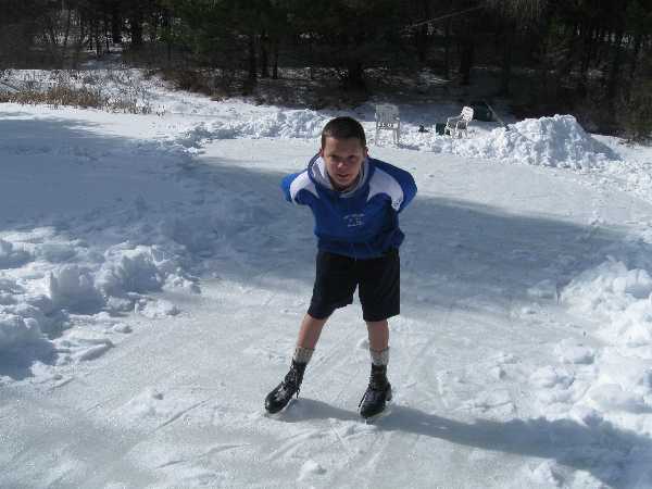 Ryan on ice skates