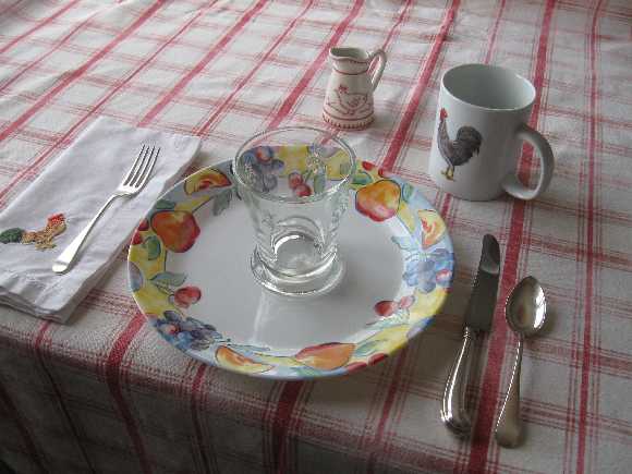 breakfast setting