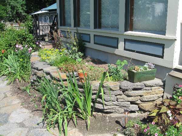 McGuane's path and stone wall garden